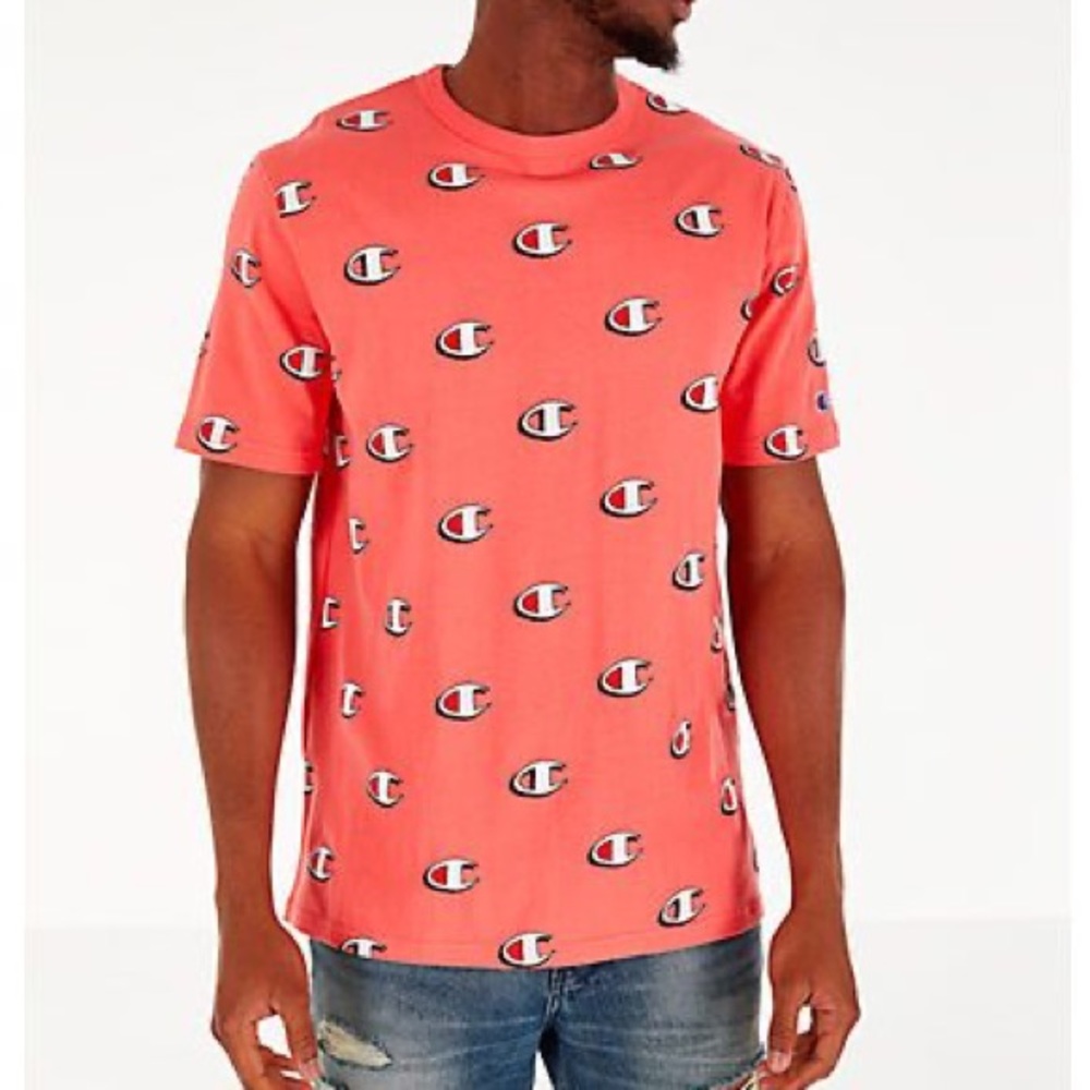 Champion Tee all over scribble script